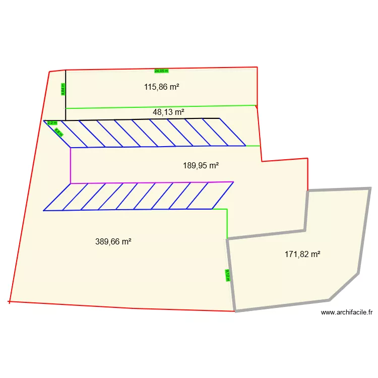 12 logements. Plan de 