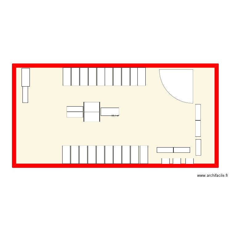 mathis. Plan de 1 pièce et 95 m2