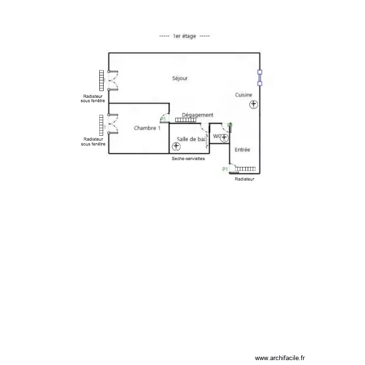 plan VMC - 50m2. Plan de 