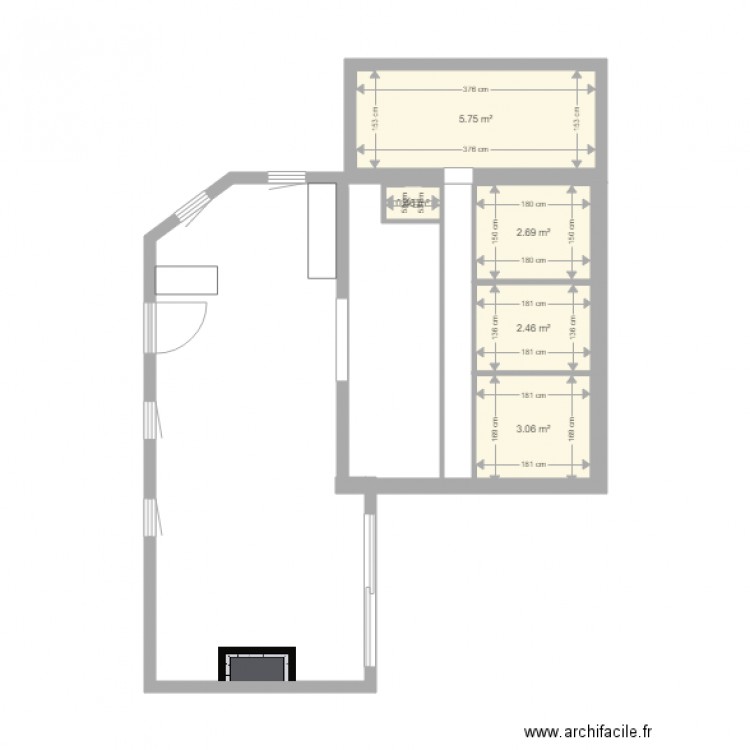 ebauche. Plan de 0 pièce et 0 m2