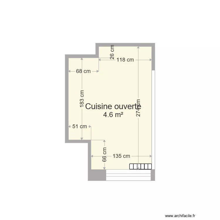 appartement T4  Cuisine. Plan de 