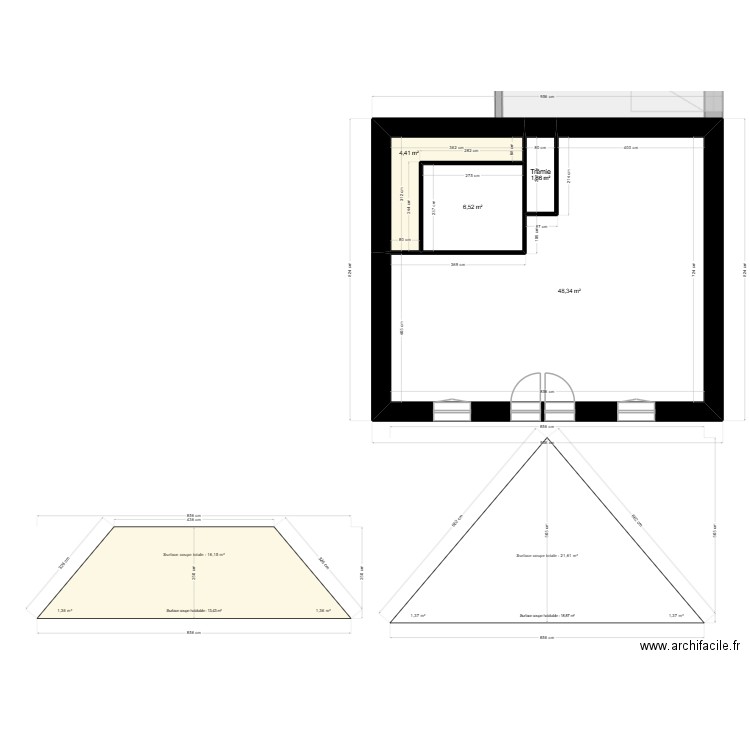 BEZANSON. Plan de 17 pièces et 196 m2