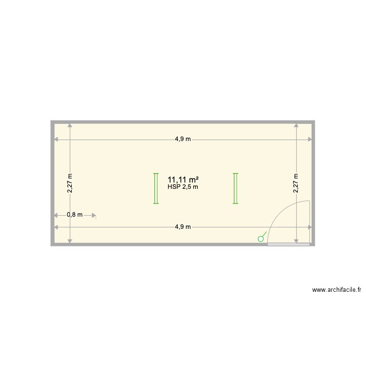 Cantonnement Provisoire 85 VH Local existant 1. Plan de 0 pièce et 0 m2