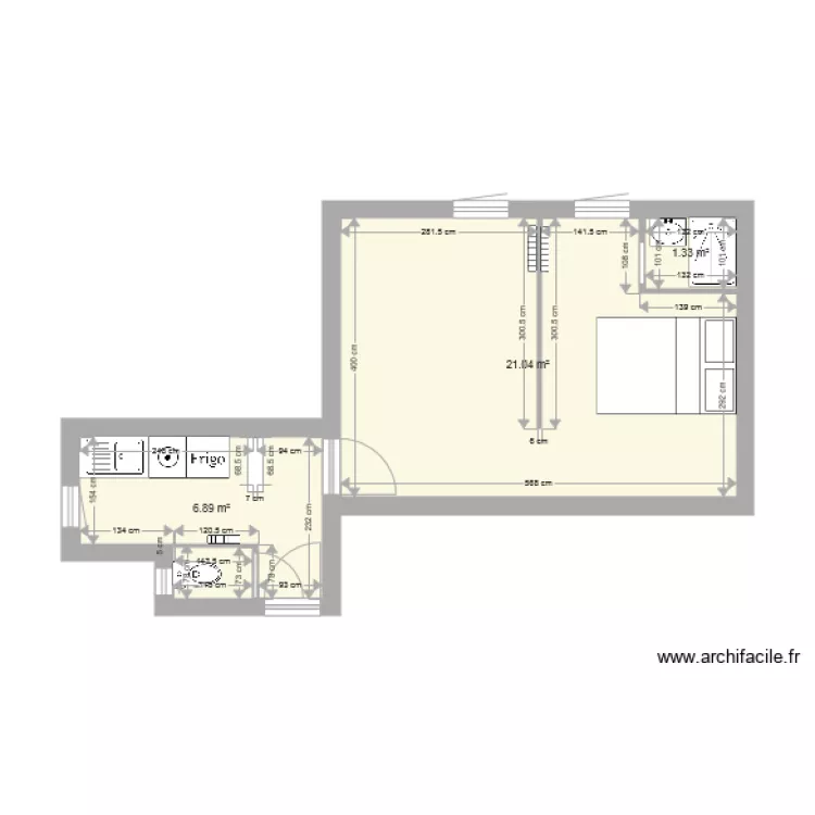 appartement D53. Plan de 