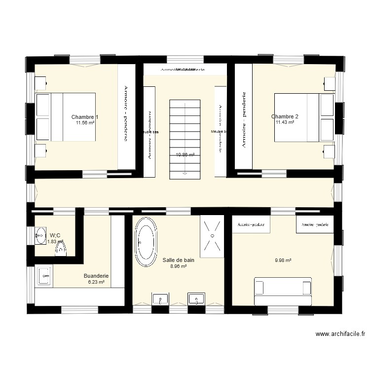 1er étage. Plan de 0 pièce et 0 m2