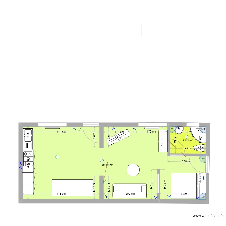 Plan 20m2. Plan de 0 pièce et 0 m2