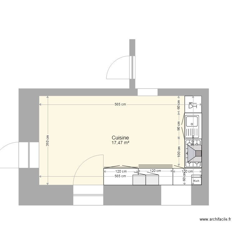 cuisine meubles. Plan de 0 pièce et 0 m2