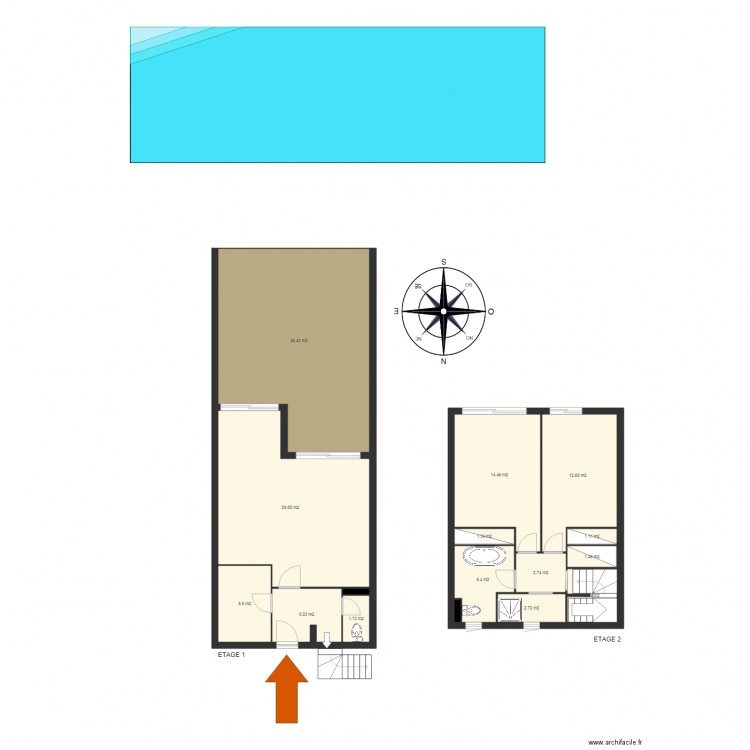 Plan villa Sanguinaires  Jolliet. Plan de 0 pièce et 0 m2