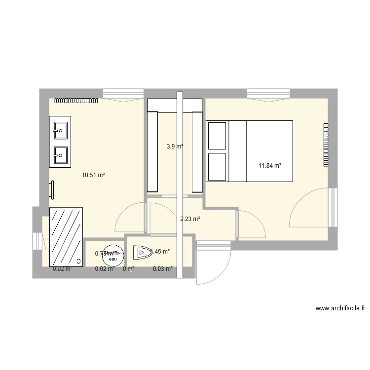 suite. Plan de 0 pièce et 0 m2