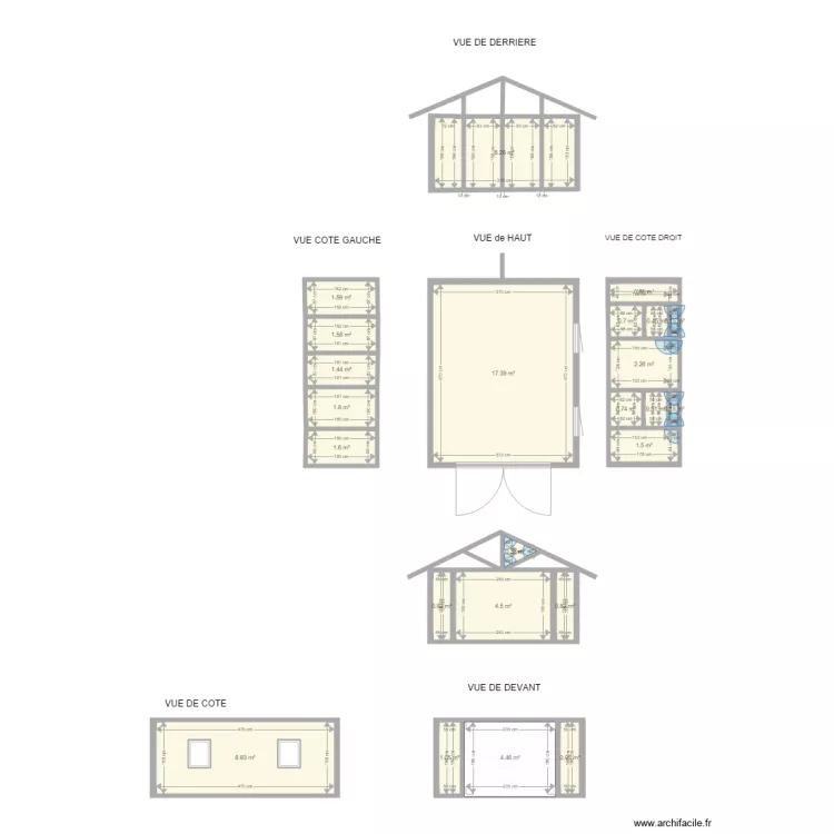 ABRI JARDIN. Plan de 