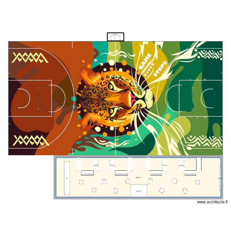 IN THE PAINT. Plan de 0 pièce et 0 m2