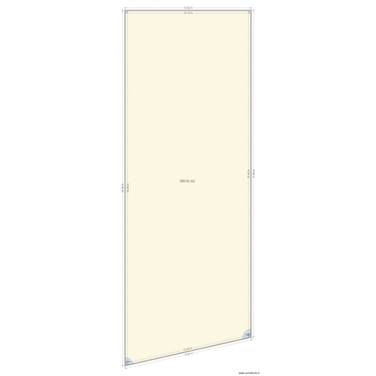 meusure exact la terrase. Plan de 0 pièce et 0 m2