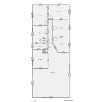 c&ocirc;tes r&eacute;elles (sans placo)  avec cloisons sans meubles