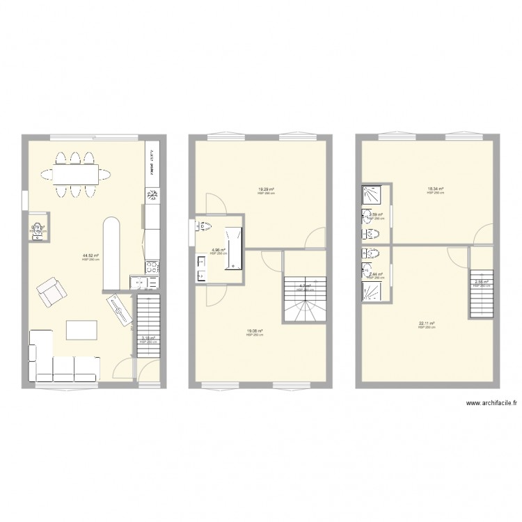 Maison indépendante. Plan de 0 pièce et 0 m2