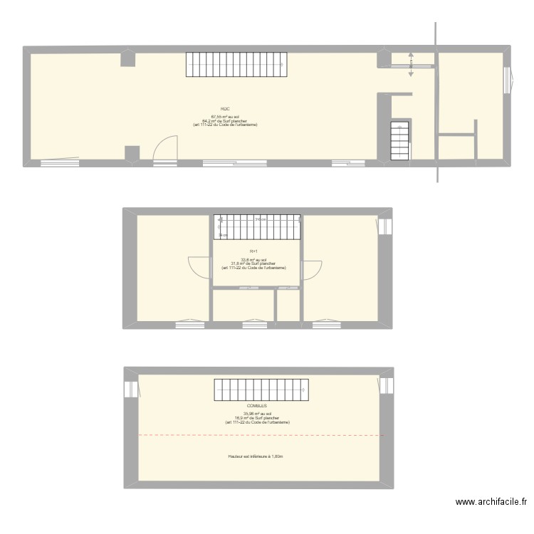 sebhuet st maur modifié. Plan de 0 pièce et 0 m2