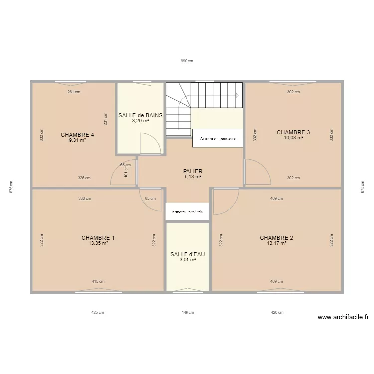 HERENT 1er ETAGE. Plan de 