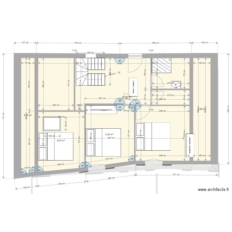 Maison Oz Salle de Bains changée 20210108. Plan de 0 pièce et 0 m2