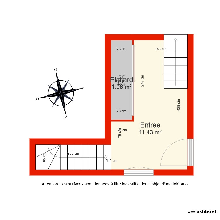 BI 3796 RDC entrée côté. Plan de 0 pièce et 0 m2