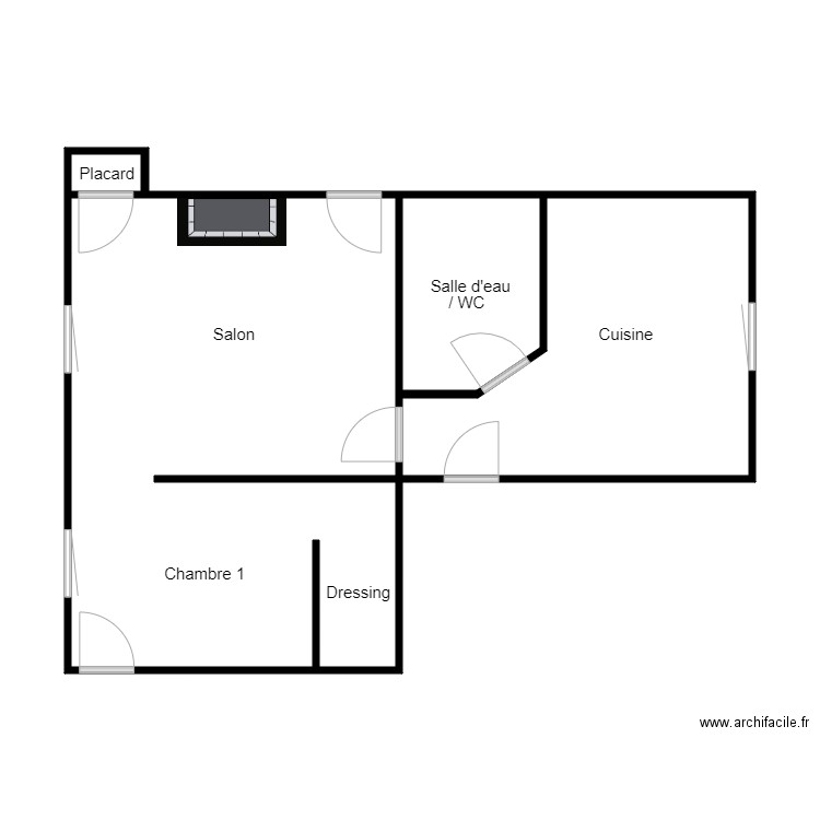 DAVID rennes clisson. Plan de 4 pièces et 53 m2