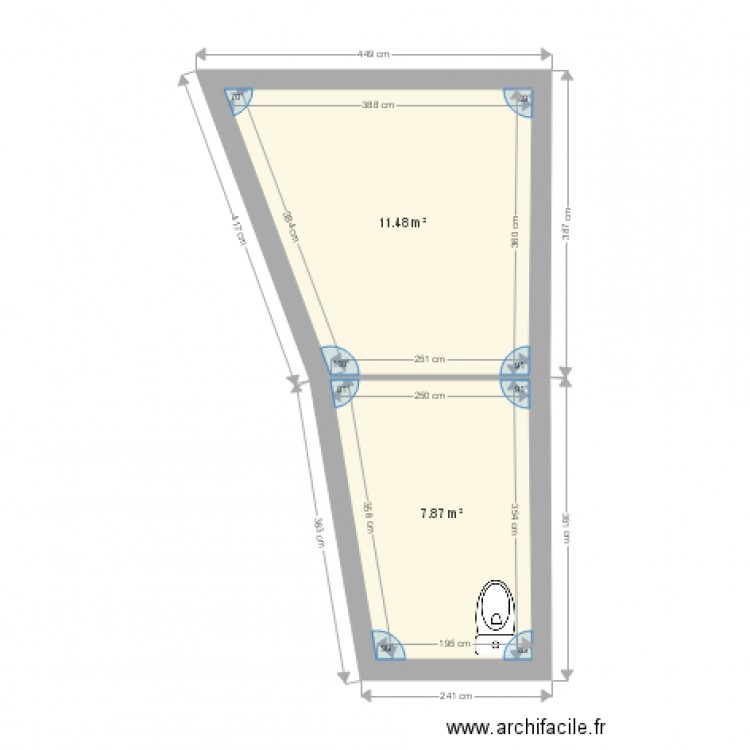 Sacrée Coeur RDC Actuel . Plan de 0 pièce et 0 m2