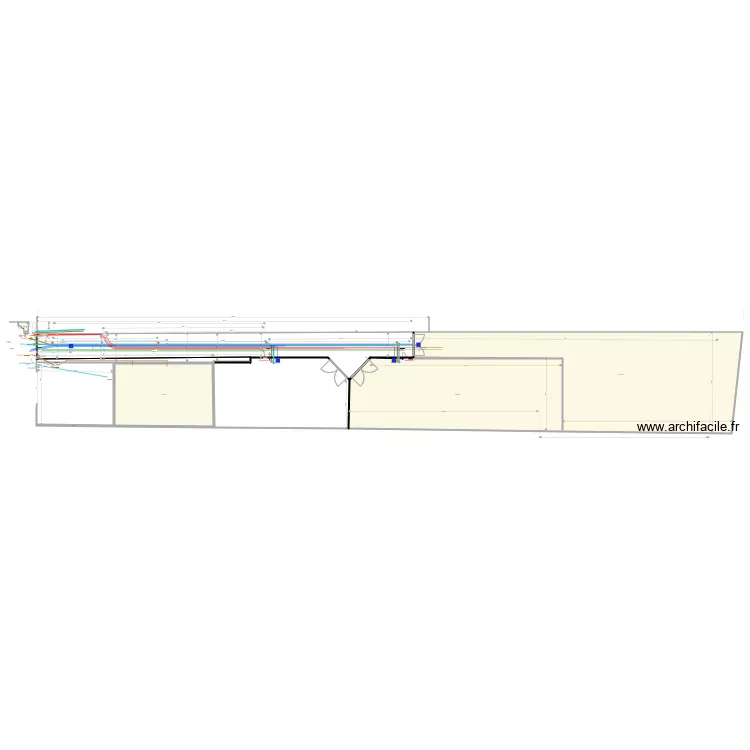 Implantation des r&eacute;seaux E 1 V. Plan de 