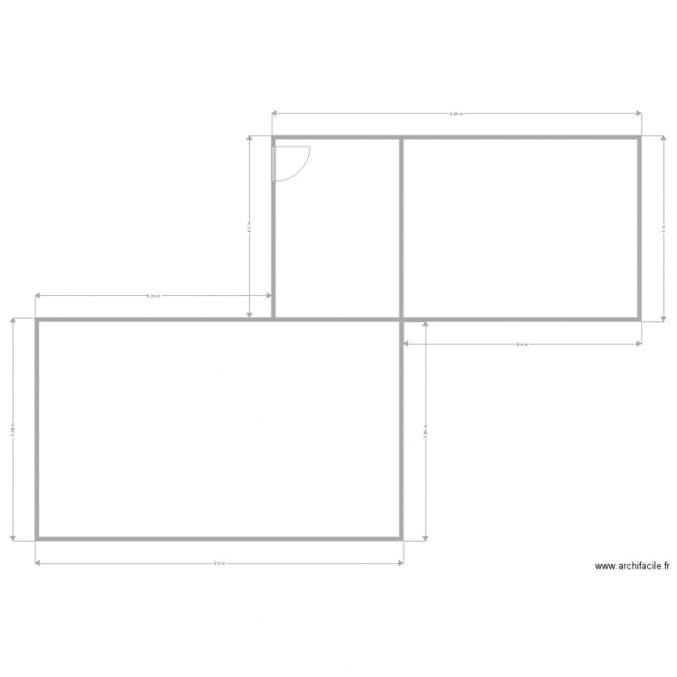 Maison en extension. Plan de 0 pièce et 0 m2