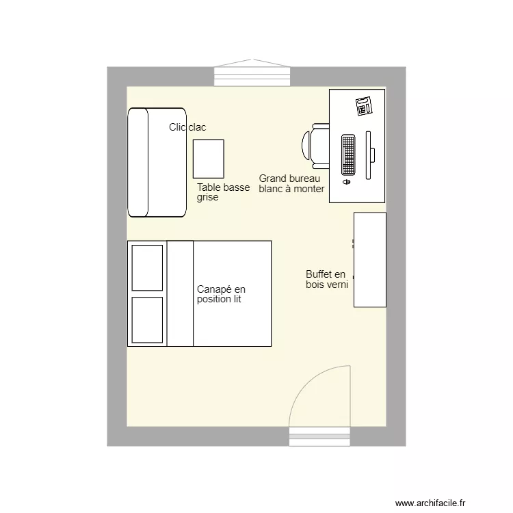 Chambre 3. Plan de 