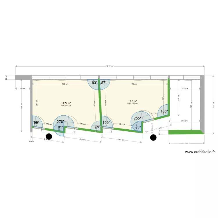 Existant DDETS. Plan de 
