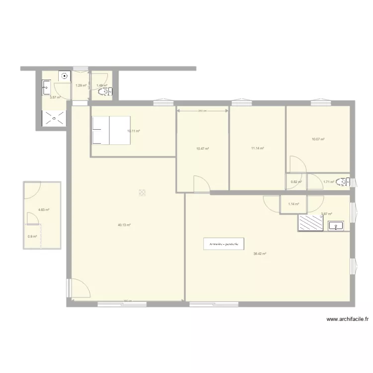  4 chambres salle bain exterieur2. Plan de 