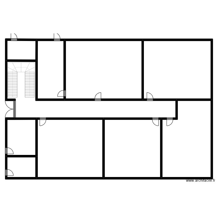 Voisin pavillon rez. Plan de 10 pièces et 677 m2