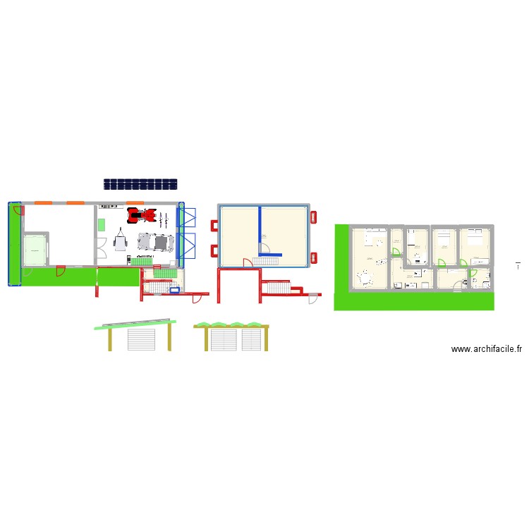 Plan du nouveau garage 1. Plan de 17 pièces et 231 m2