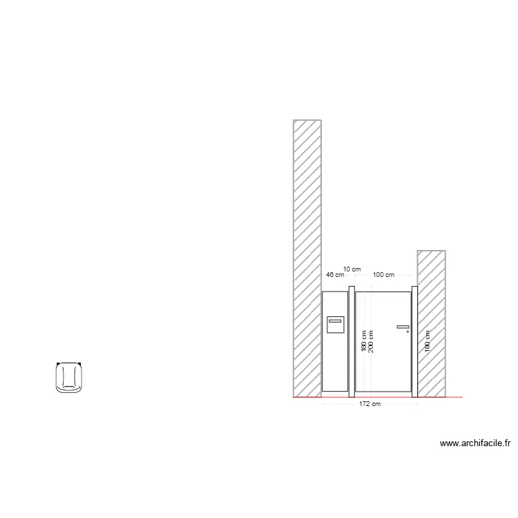 Portillon Detail technique. Plan de 