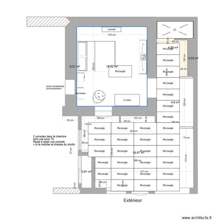 plan appart calepinage carrelage. Plan de 0 pièce et 0 m2