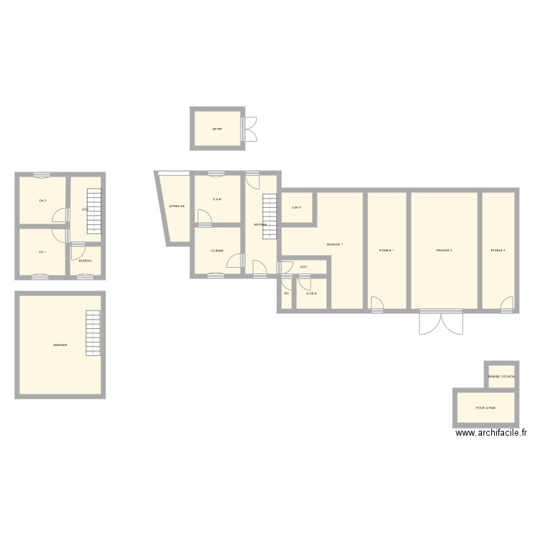 MARCHOU 2. Plan de 20 pièces et 177 m2