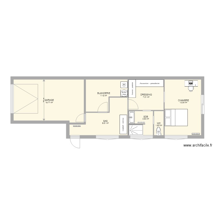 verlet 01. Plan de 0 pièce et 0 m2