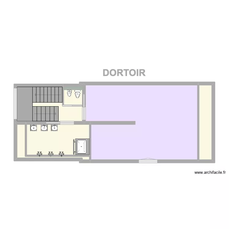DORTOIR Plomberie. Plan de 