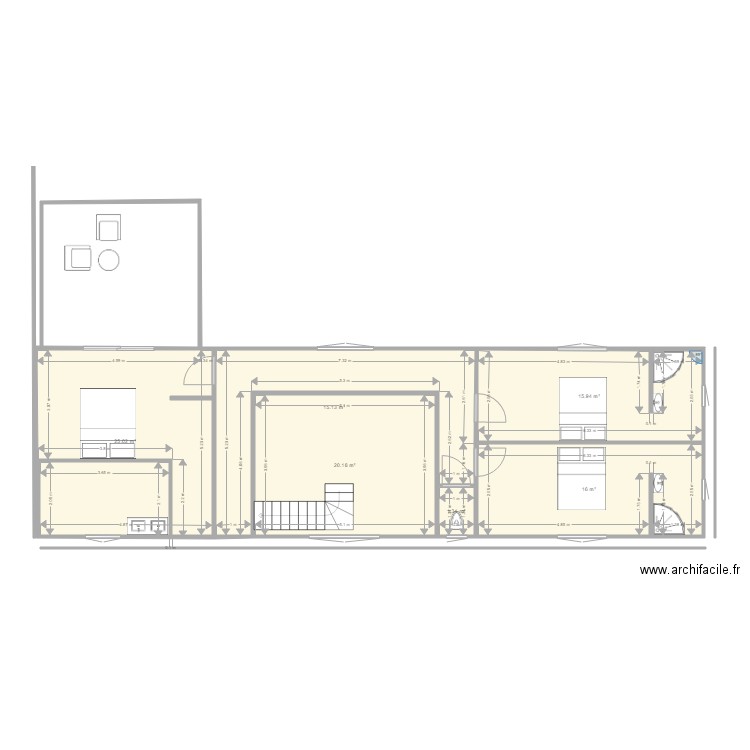 puybarban etage 2. Plan de 0 pièce et 0 m2