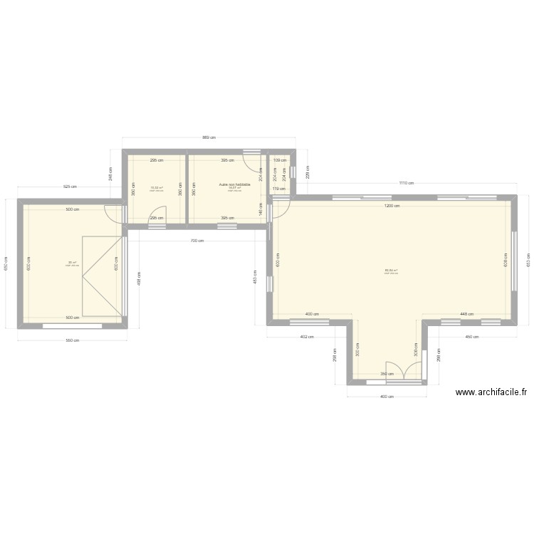 Maison. Plan de 4 pièces et 139 m2