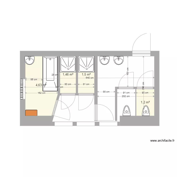 TR SDB GAUCHE PROJET 1. Plan de 