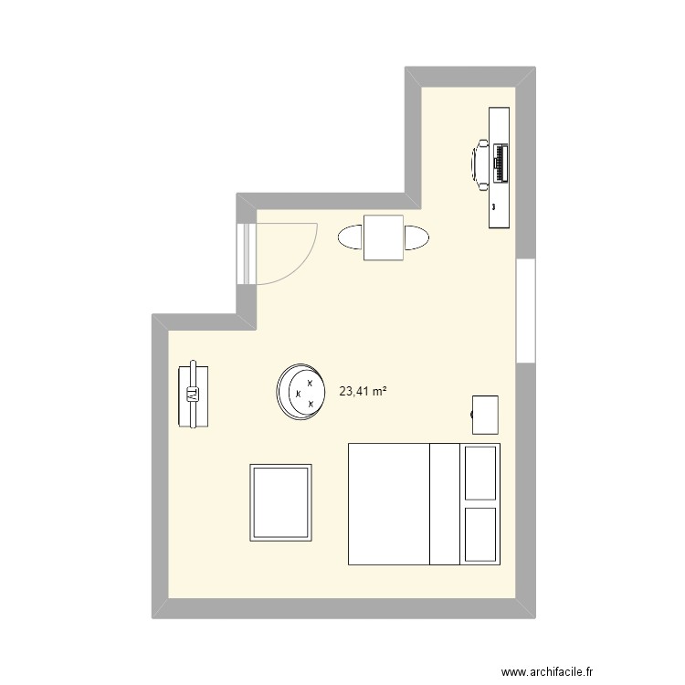 Grande chambre. Plan de 0 pièce et 0 m2