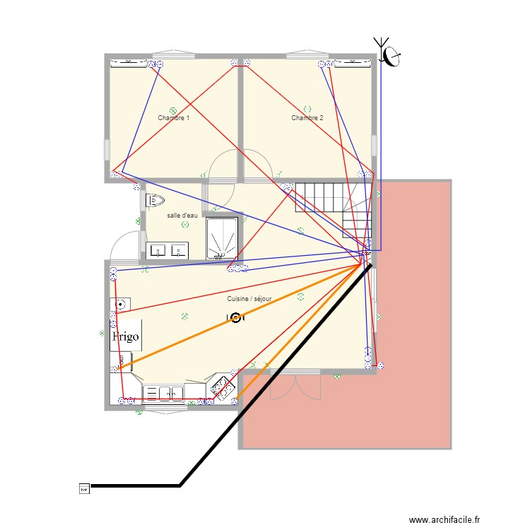 Plan Electrique Prises RDC MCMG. Plan de 0 pièce et 0 m2