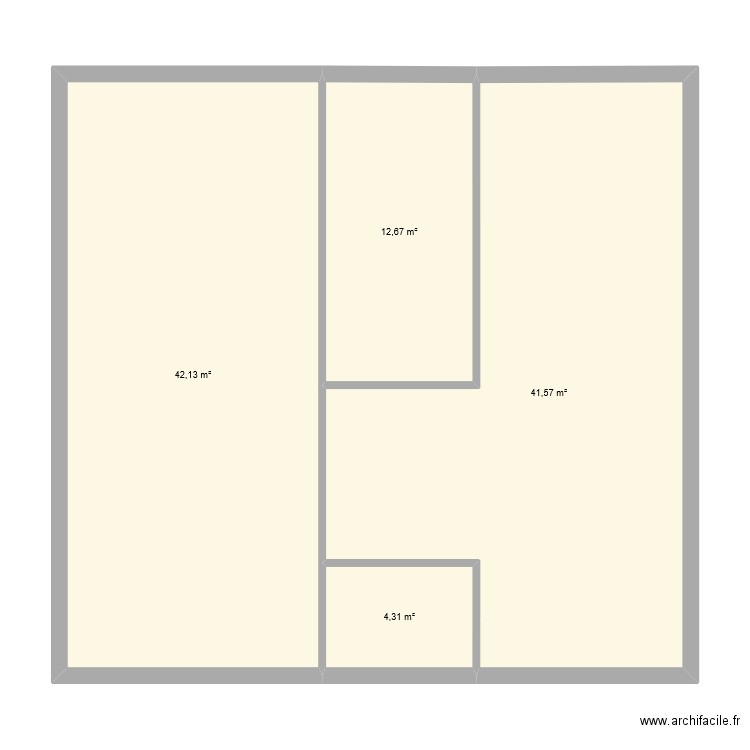 vivier1. Plan de 4 pièces et 101 m2