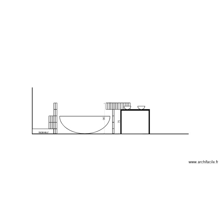 faience sdb sevres. Plan de 0 pièce et 0 m2