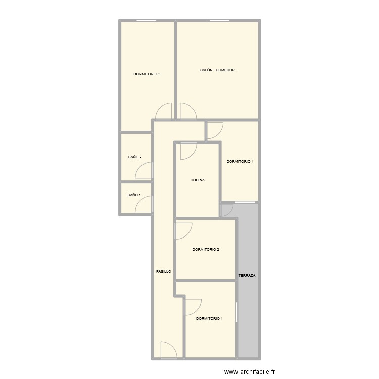 CONSTUTUCIÓN 39. Plan de 10 pièces et 96 m2