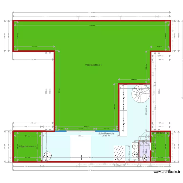 Maison Habitation ST CLAIR Variante. Plan de 