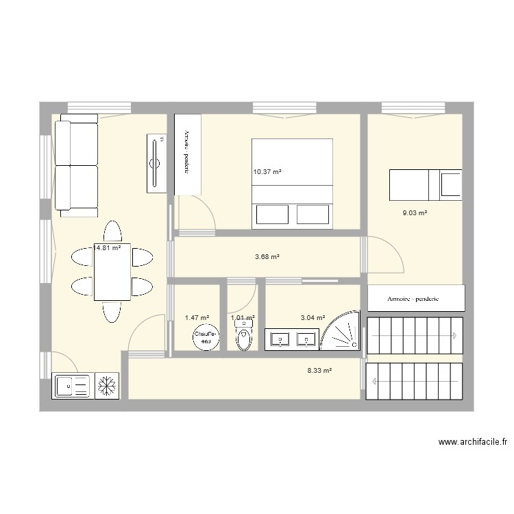 paulae. Plan de 0 pièce et 0 m2