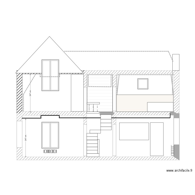 COUPE AA GUIMAEC. Plan de 0 pièce et 0 m2