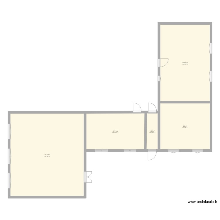 appartement - Plan 5 pièces 180 m2 dessiné par mikagege