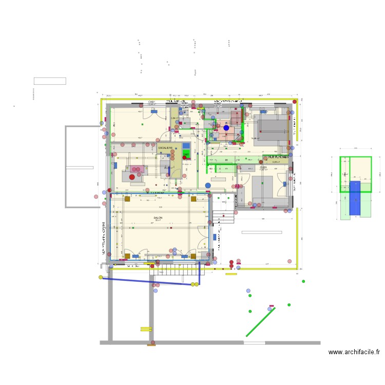 QuintClean2. Plan de 17 pièces et 122 m2