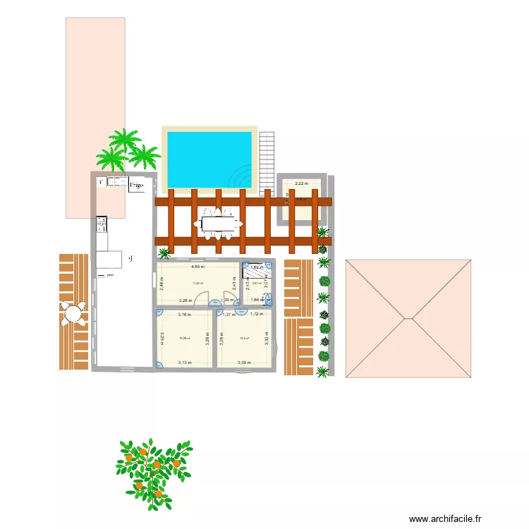 maureen et yoan. Plan de 5  et 41 m²